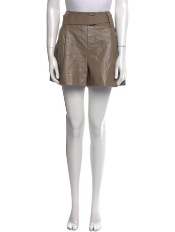 Ganni Shorts Lamb Leather Mini L