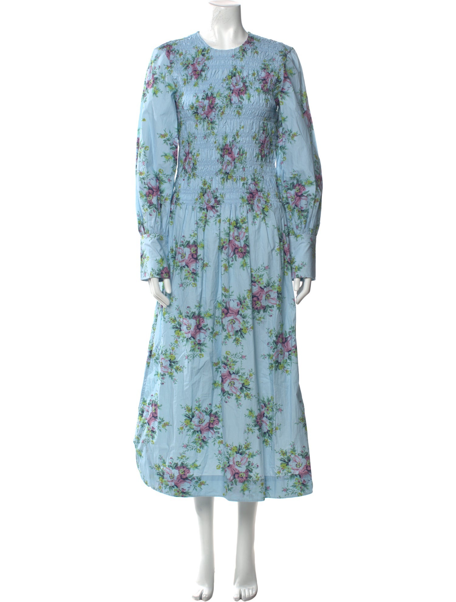 Ganni Floral Print Long Dress