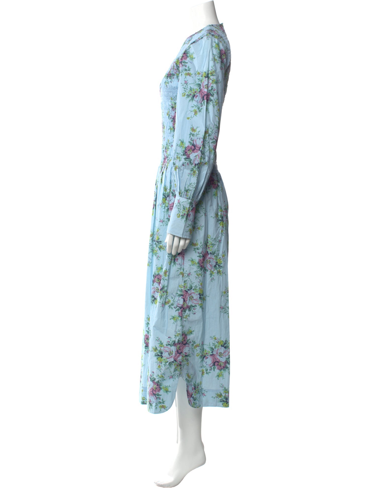 Ganni Floral Print Long Dress
