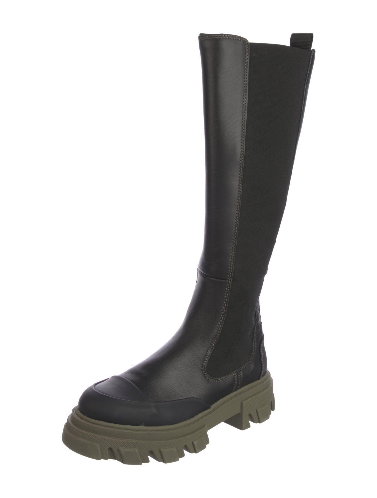 Ganni Leather Rain Boots