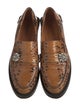 Ganni Embossed Leather Animal Print Loafers