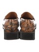 Ganni Embossed Leather Animal Print Loafers