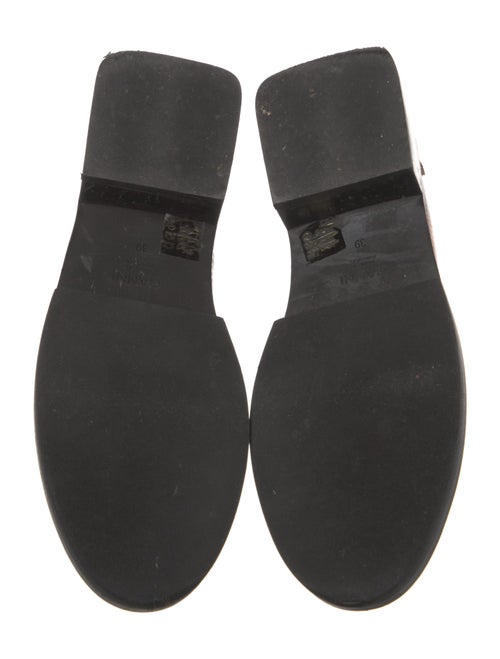 Ganni Embossed Leather Animal Print Loafers