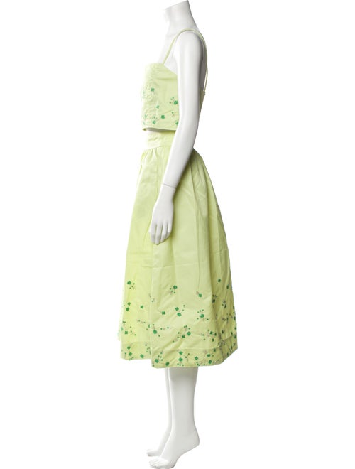 Ganni Linen Patterned Skirt Set