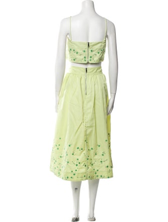 Ganni Linen Patterned Skirt Set