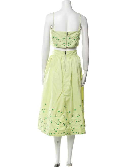 Ganni Linen Patterned Skirt Set