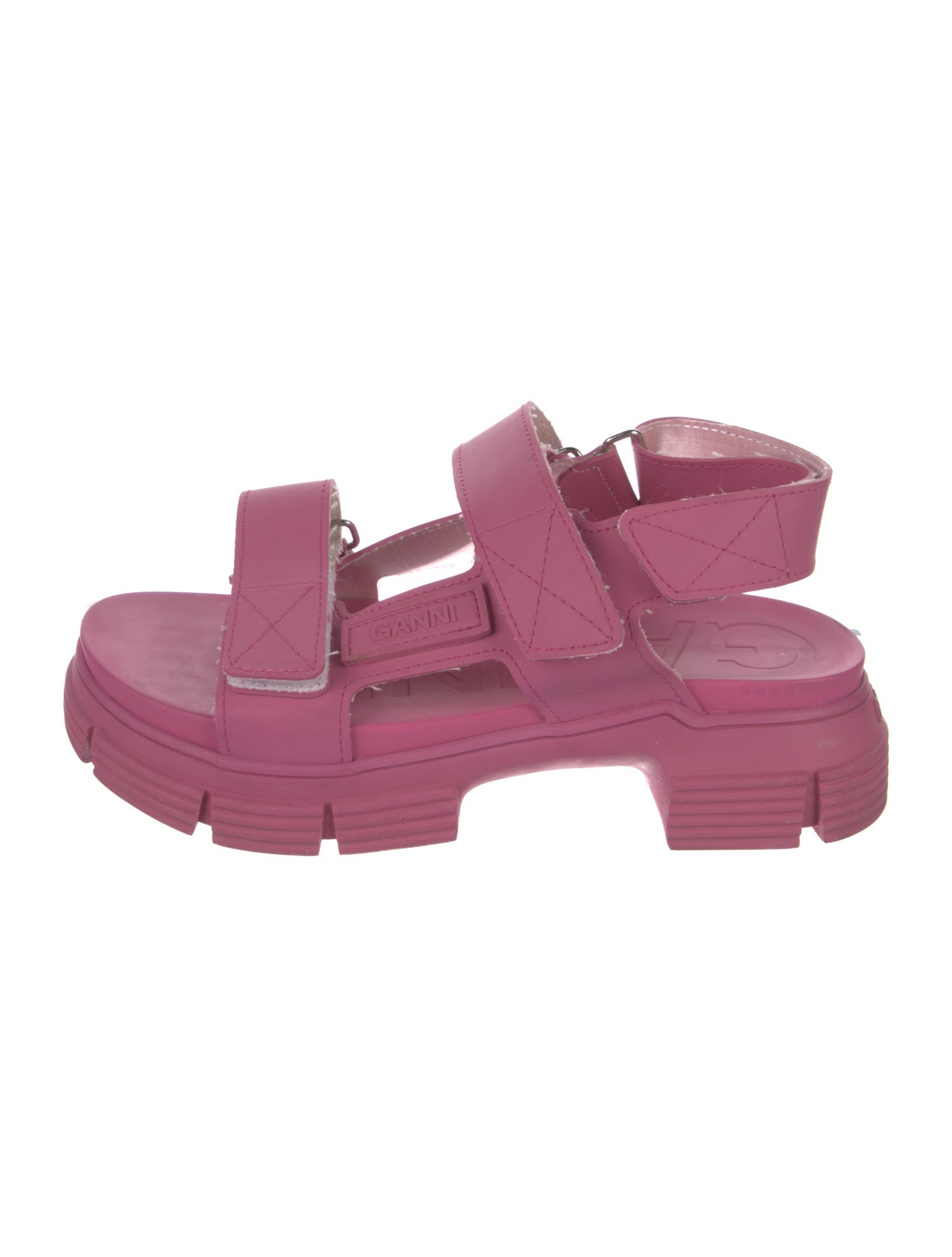 Ganni Rubber Slingback Sandals