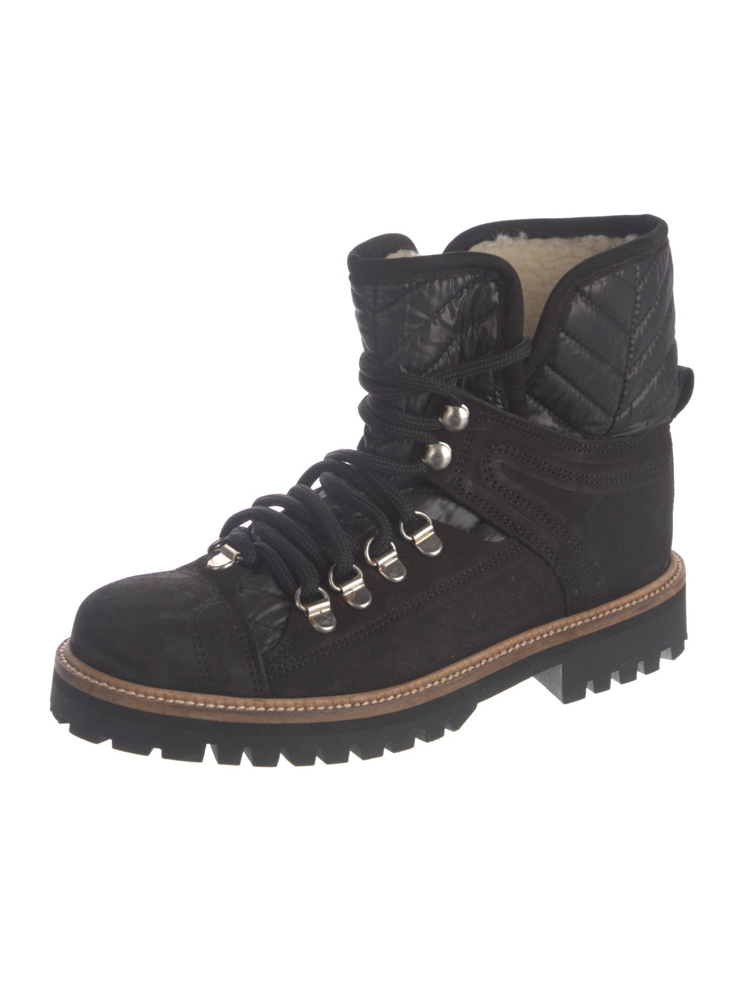 Ganni Suede Combat Boots