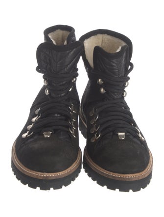 Ganni Suede Combat Boots