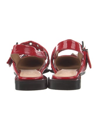 Ganni Lasercut Accents Slingback Flats