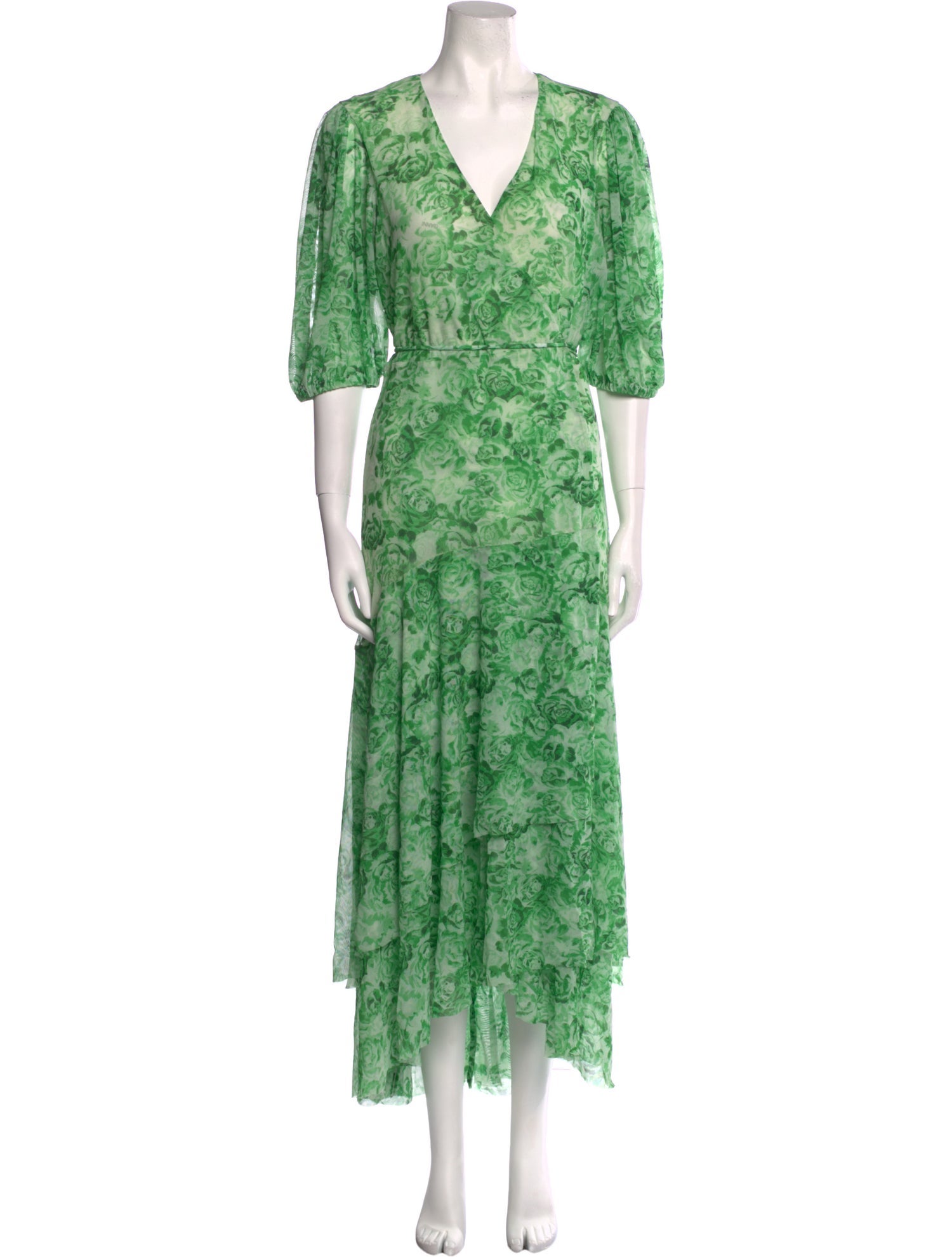 Ganni Floral Print Long Dress