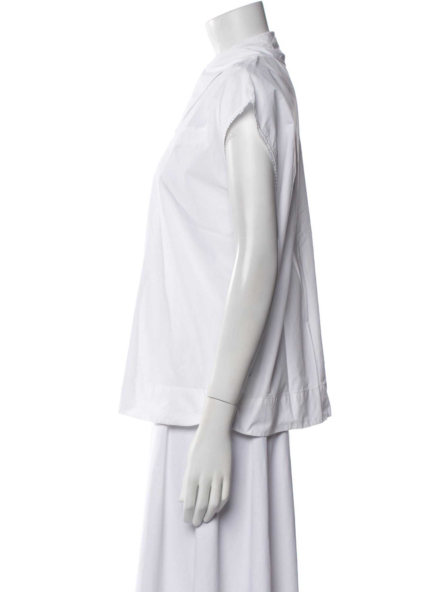 Ganni Short Sleeve Button-Up Top