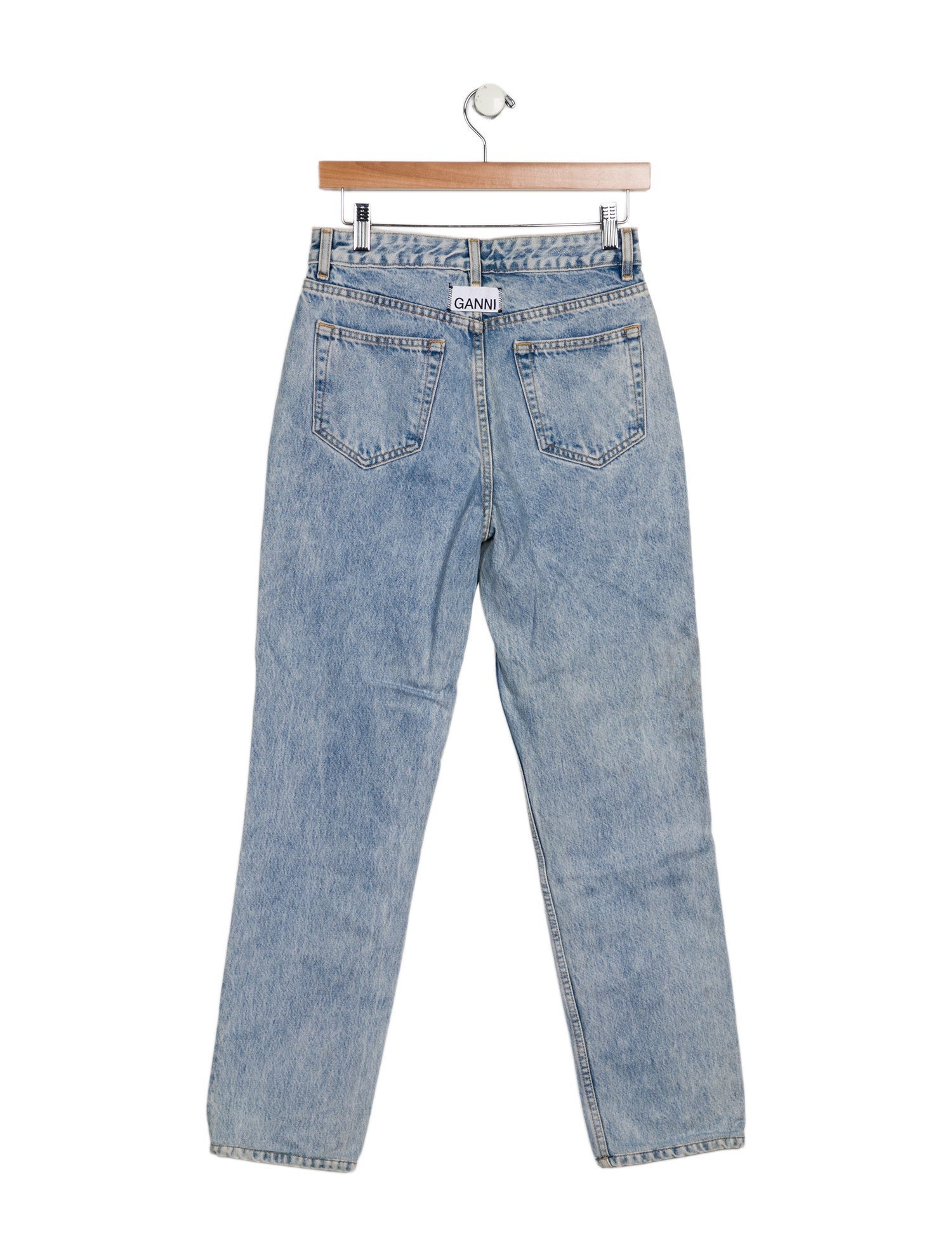 Ganni High-Rise Straight Leg Jeans