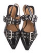 Ganni Patent Leather Slingback Flats