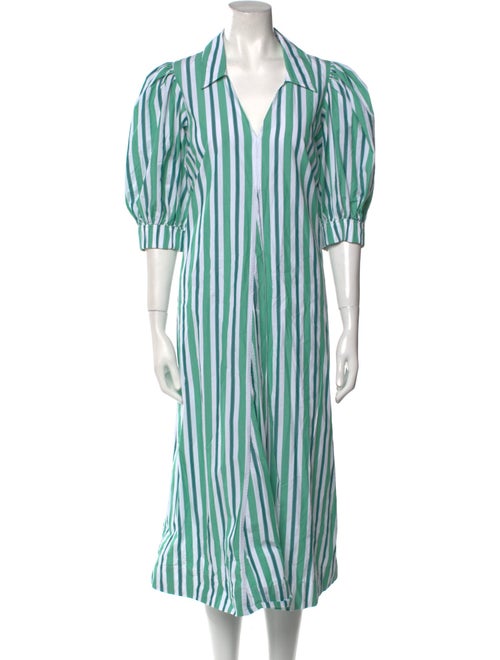 Ganni Striped Long Dress
