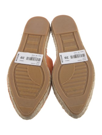 Ganni Canvas Embroidered Accent Mules