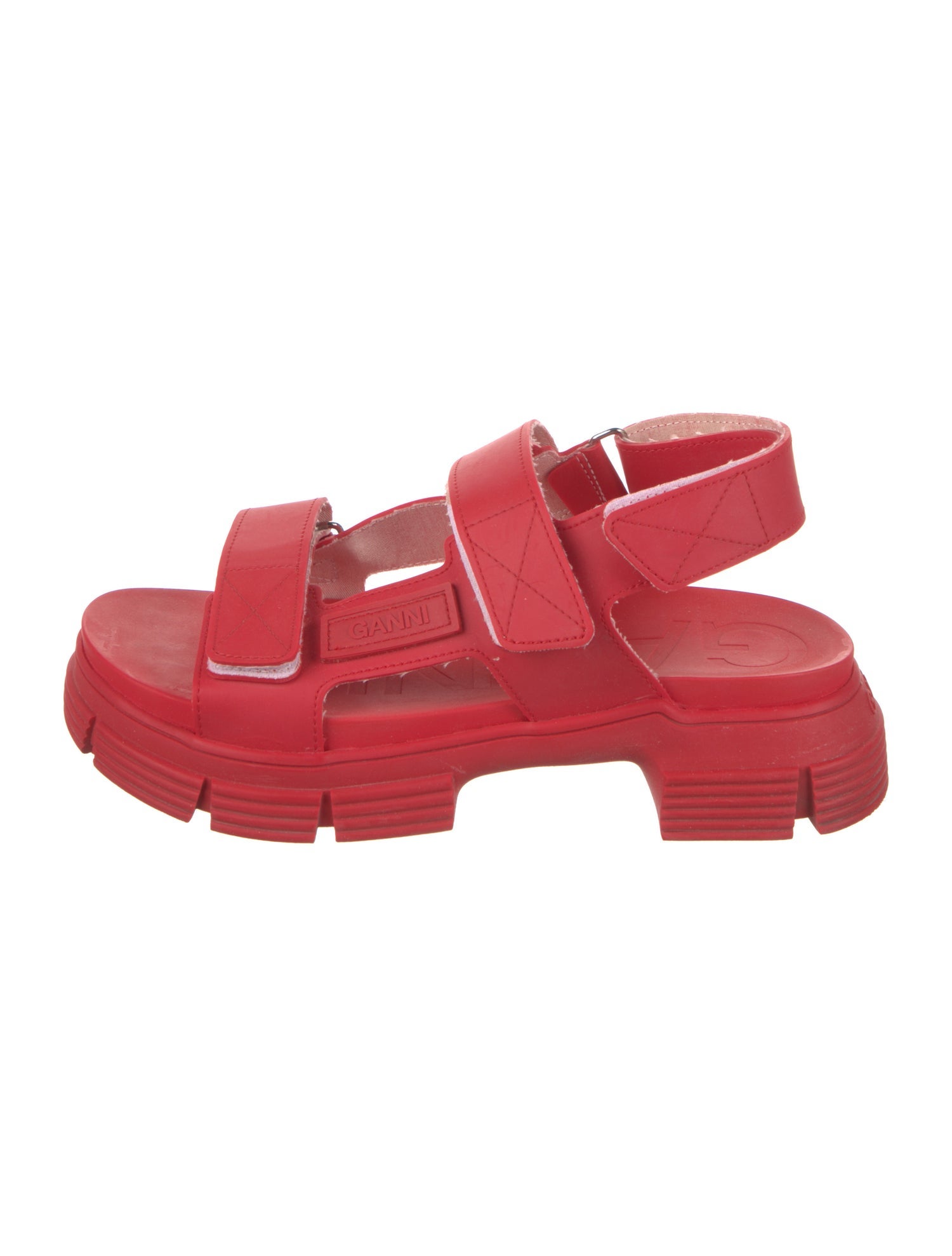 Ganni Rubber Slingback Sandals