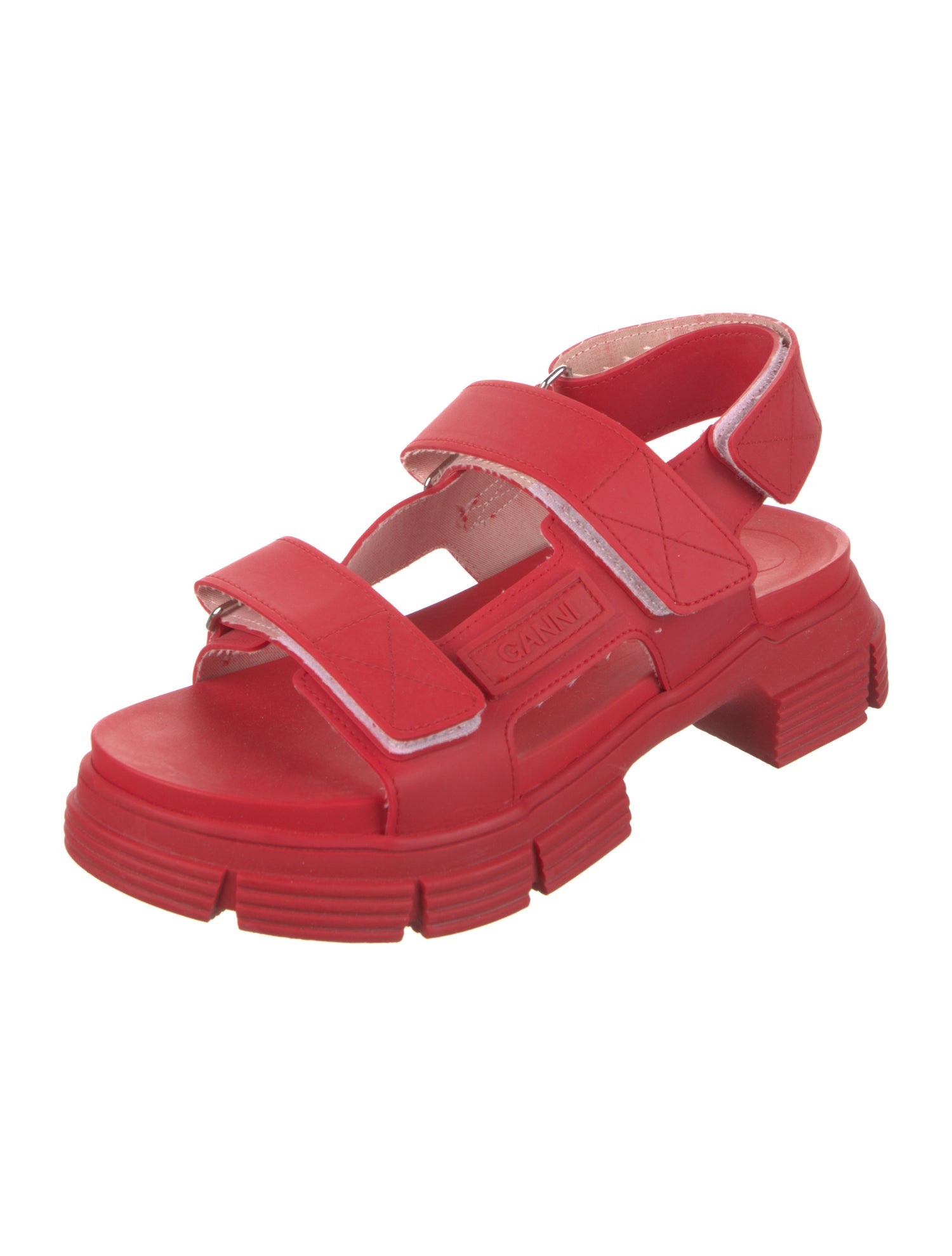 Ganni Rubber Slingback Sandals