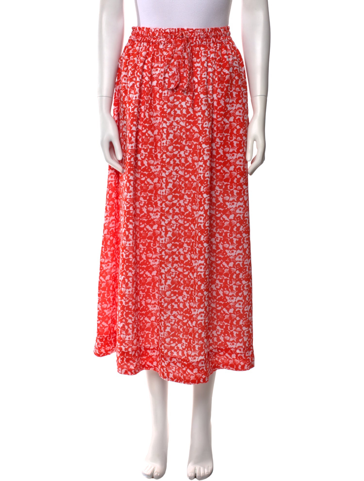 Ganni Floral Print Midi Length Skirt