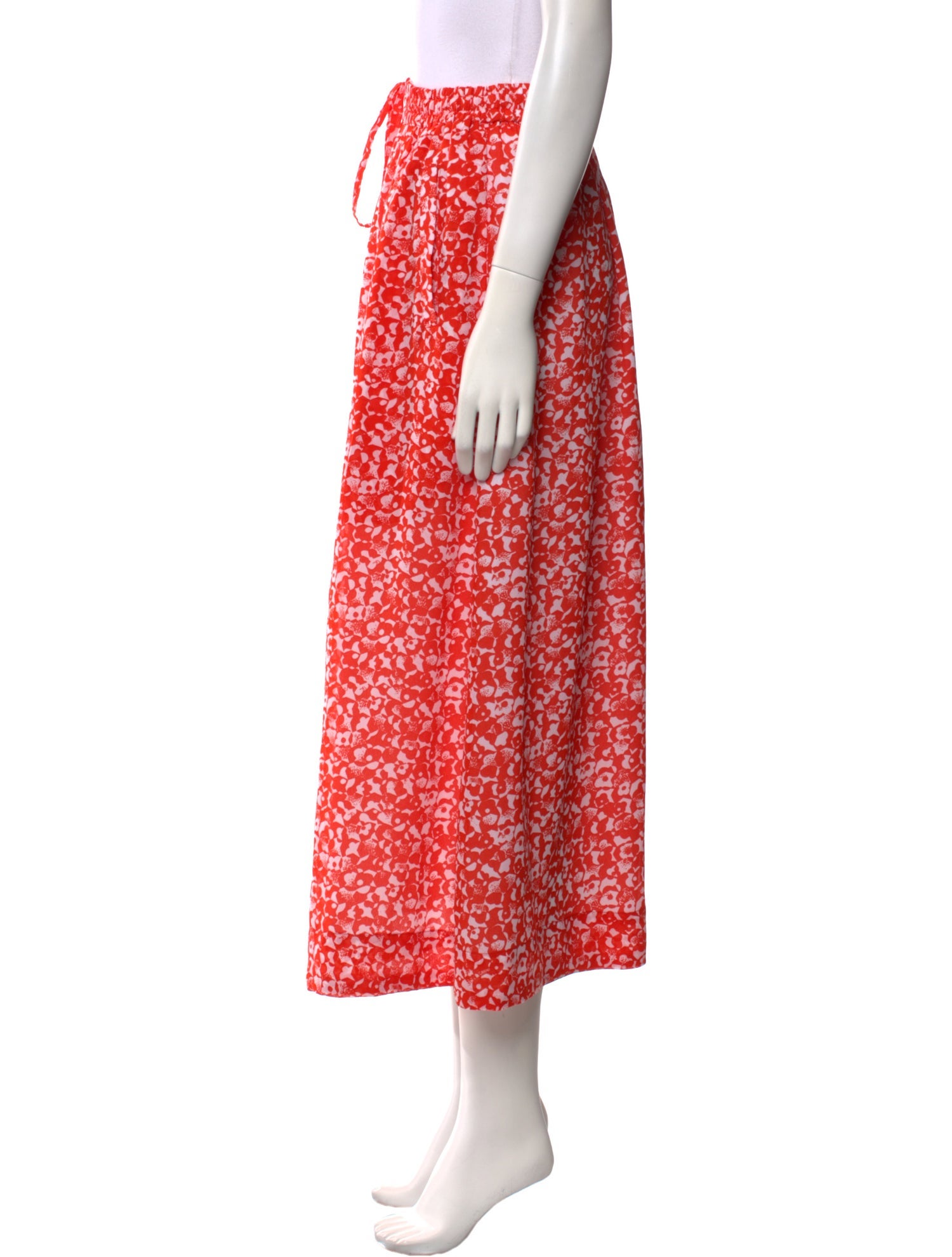 Ganni Floral Print Midi Length Skirt