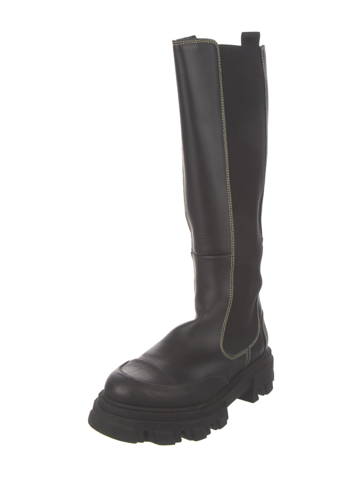 Ganni Leather Rain Boots