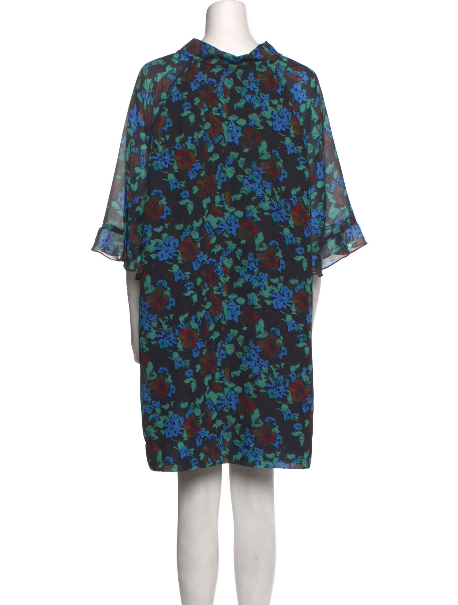 Ganni Floral Print Mini Dress