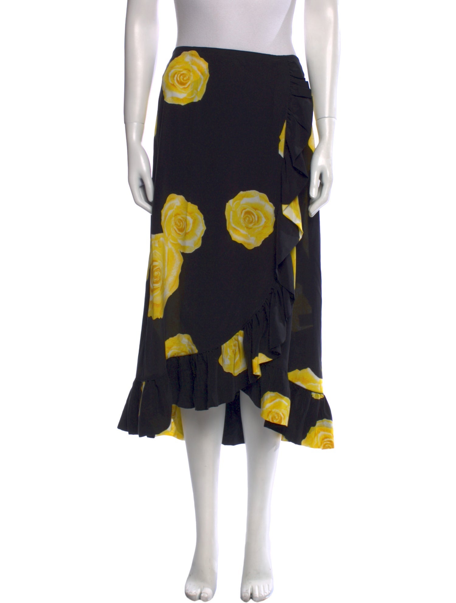 Ganni Silk Midi Length Skirt