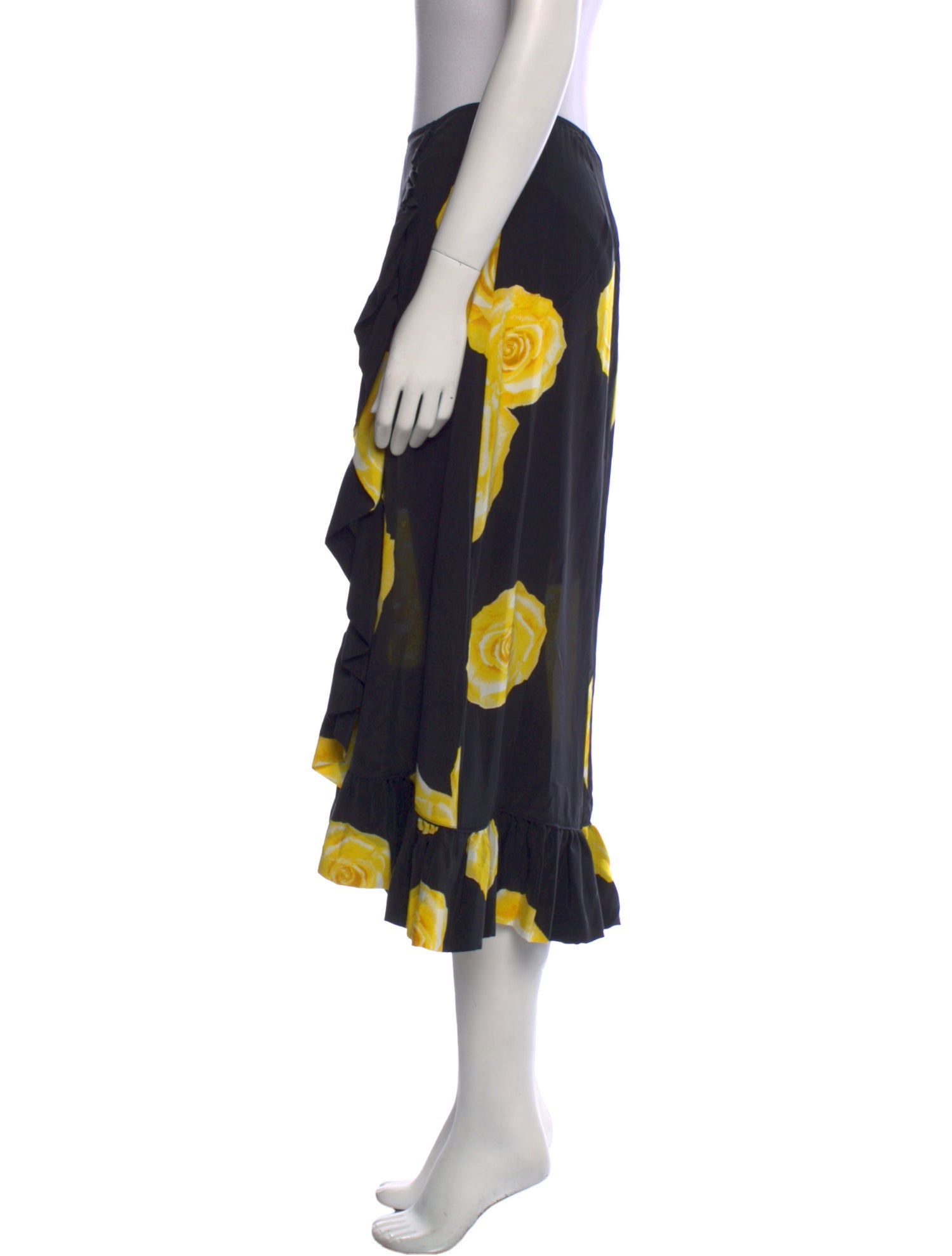 Ganni Silk Midi Length Skirt