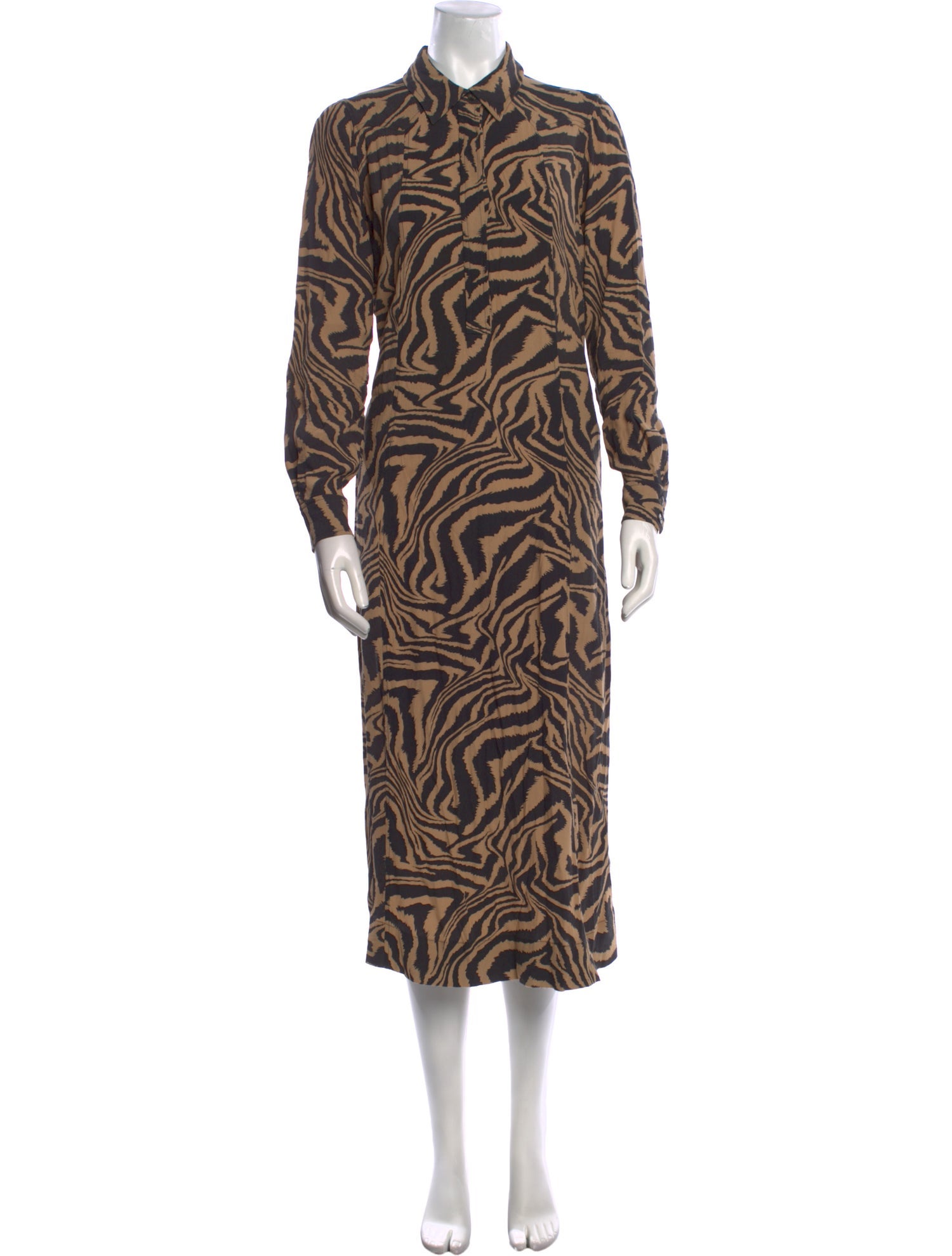 Ganni Animal Print Long Dress