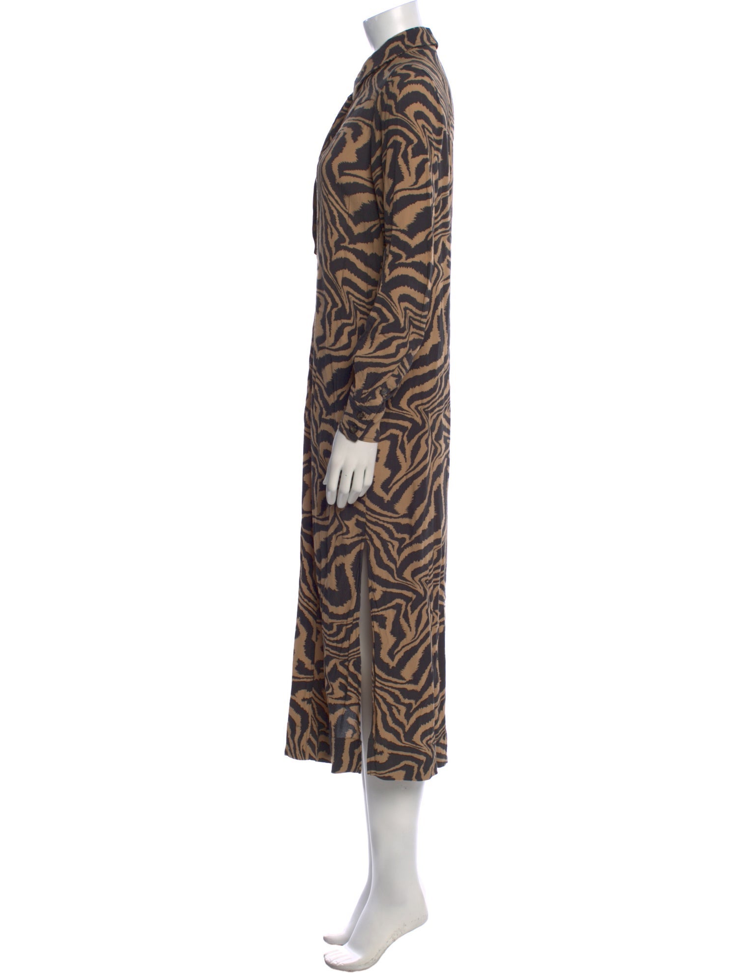 Ganni Animal Print Long Dress