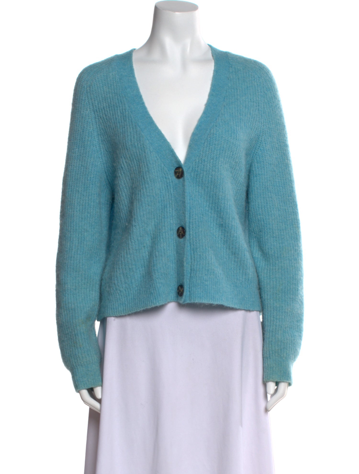 Ganni Merino Wool V-Neck Sweater