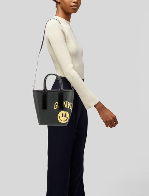 Ganni Leather Top Handle Bag