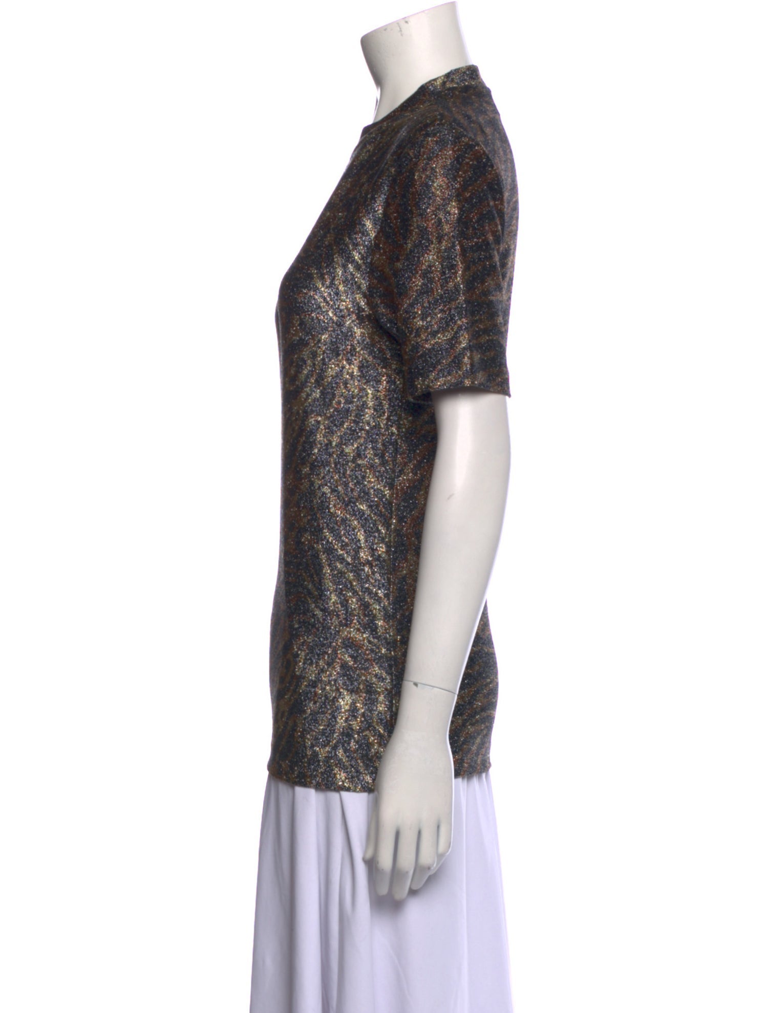 Ganni Printed Crew Neck T-Shirt