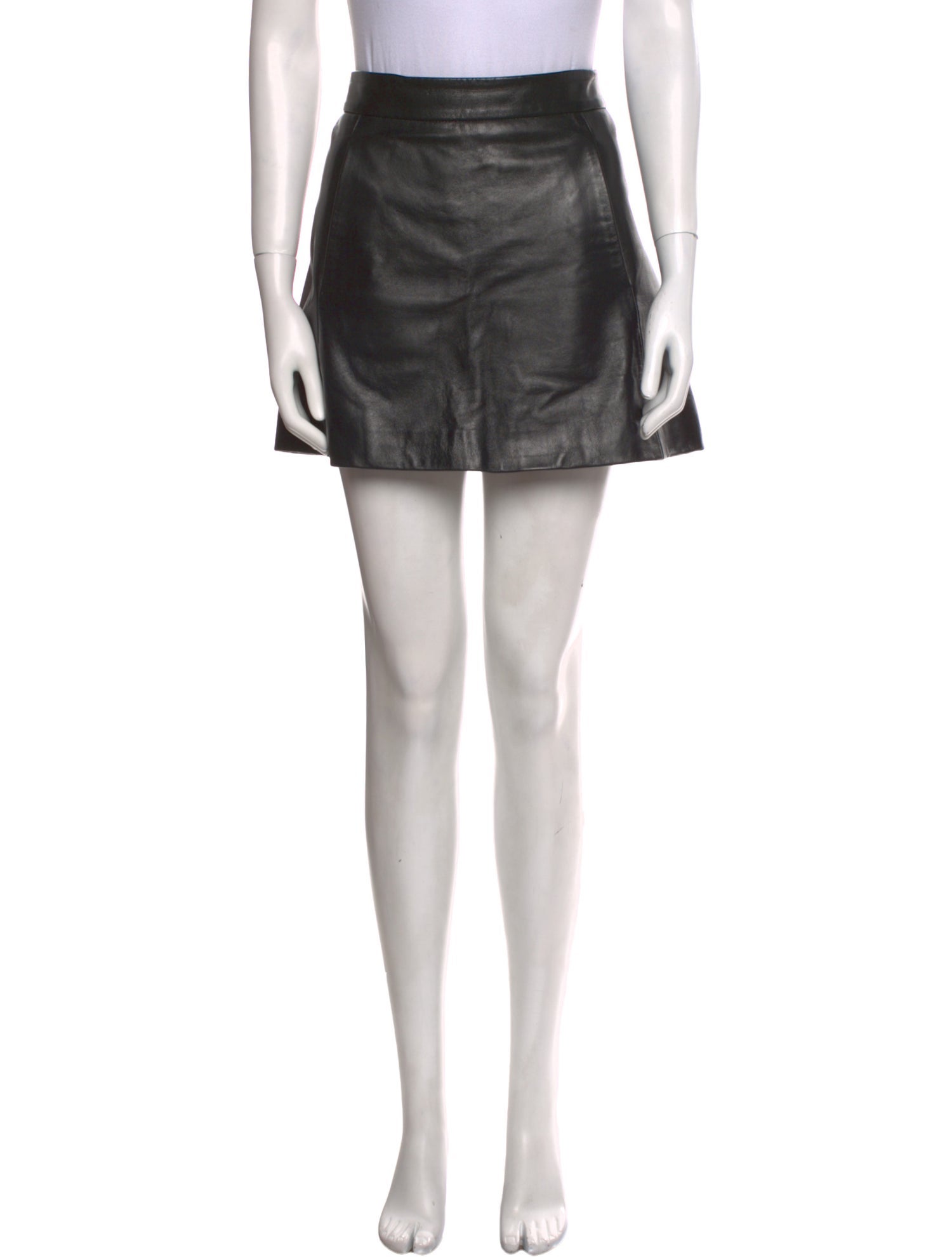 Ganni Lamb Leather Mini Skirt
