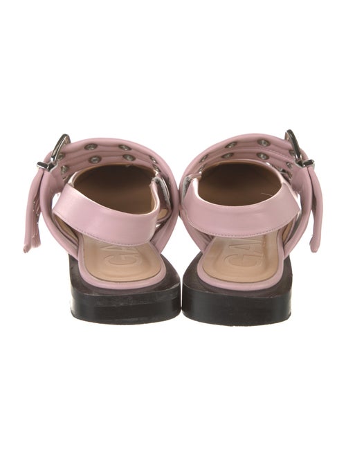 Ganni Leather Slingback Flats