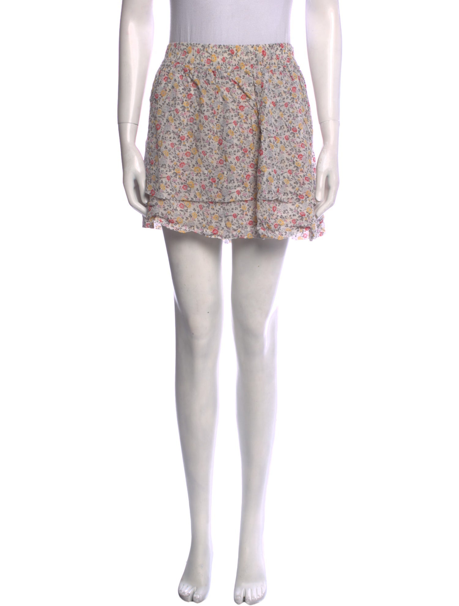 Ganni Floral Print Mini Skirt