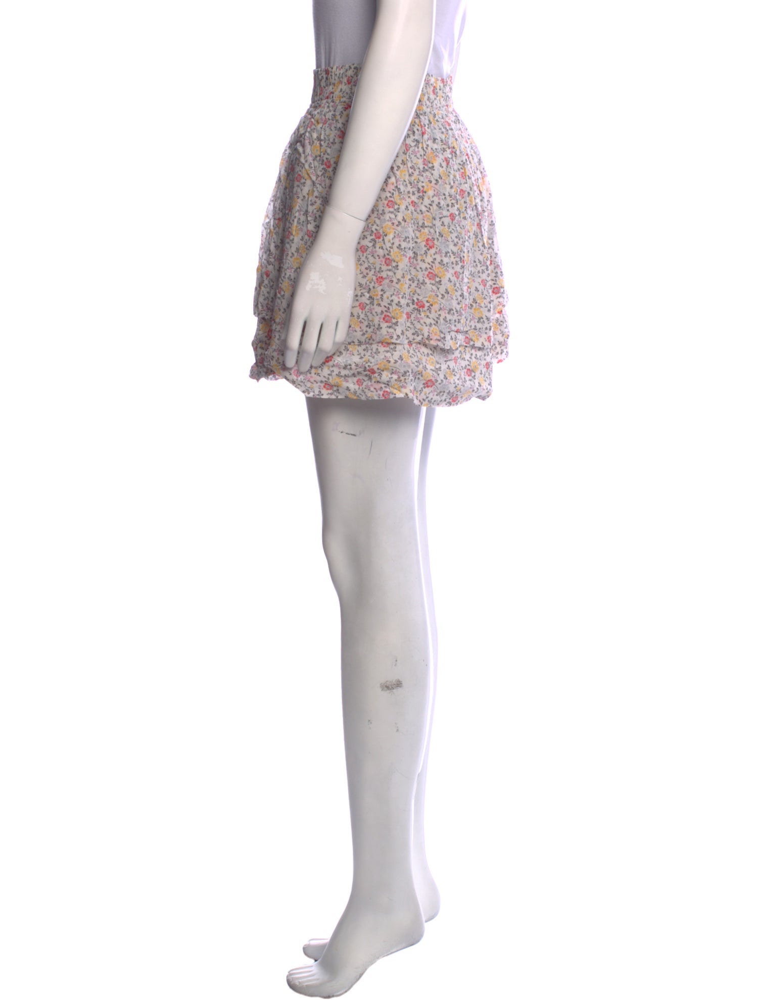 Ganni Floral Print Mini Skirt
