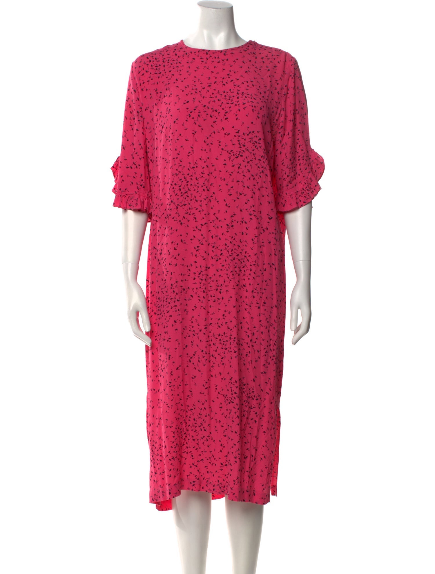 Ganni Printed Midi Length Dress