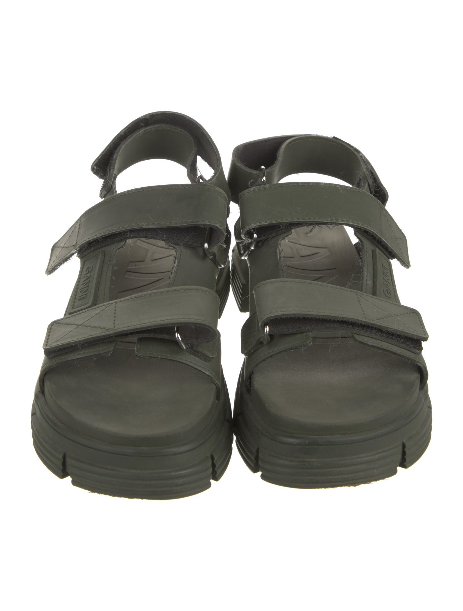 Ganni Rubber Slingback Sandals