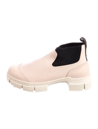 Ganni Rubber Grosgrain Trim Rain Boots