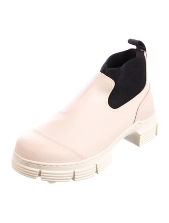 Ganni Rubber Grosgrain Trim Rain Boots