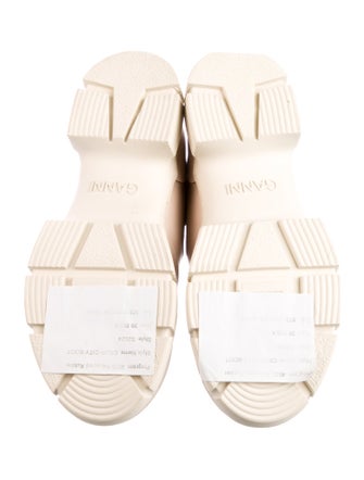 Ganni Rubber Grosgrain Trim Rain Boots