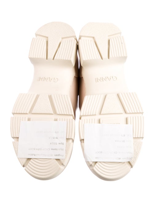 Ganni Rubber Grosgrain Trim Rain Boots