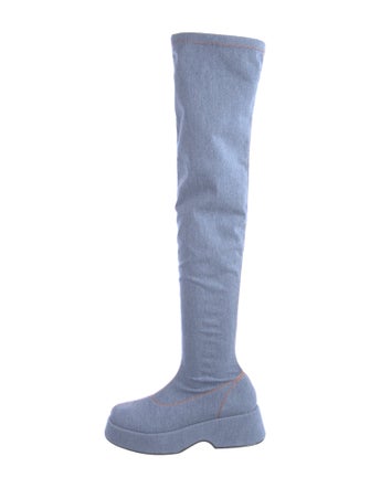 Ganni Denim Sock Boots