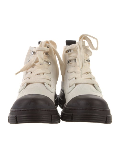 Ganni Canvas Lace-Up Boots