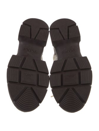 Ganni Canvas Lace-Up Boots