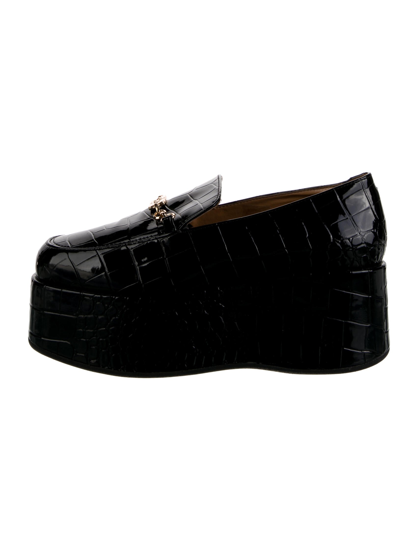 Ganni Embossed Leather Loafers