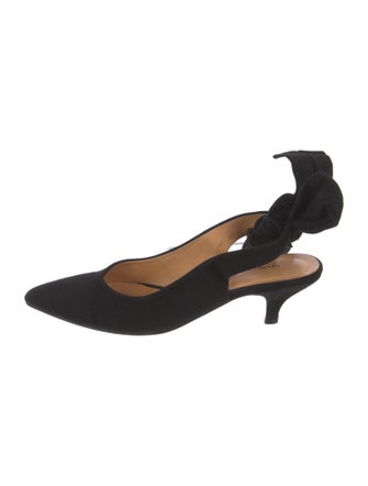 Ganni Suede Slingback Pumps