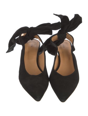 Ganni Suede Slingback Pumps