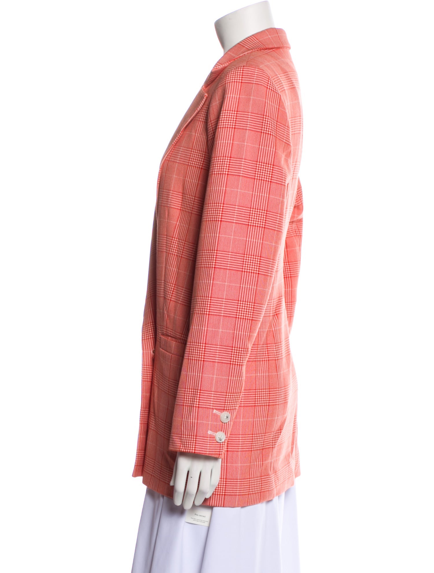 Ganni Plaid Print Coat